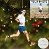 Personalized Your Marathon Running Photo Ornament