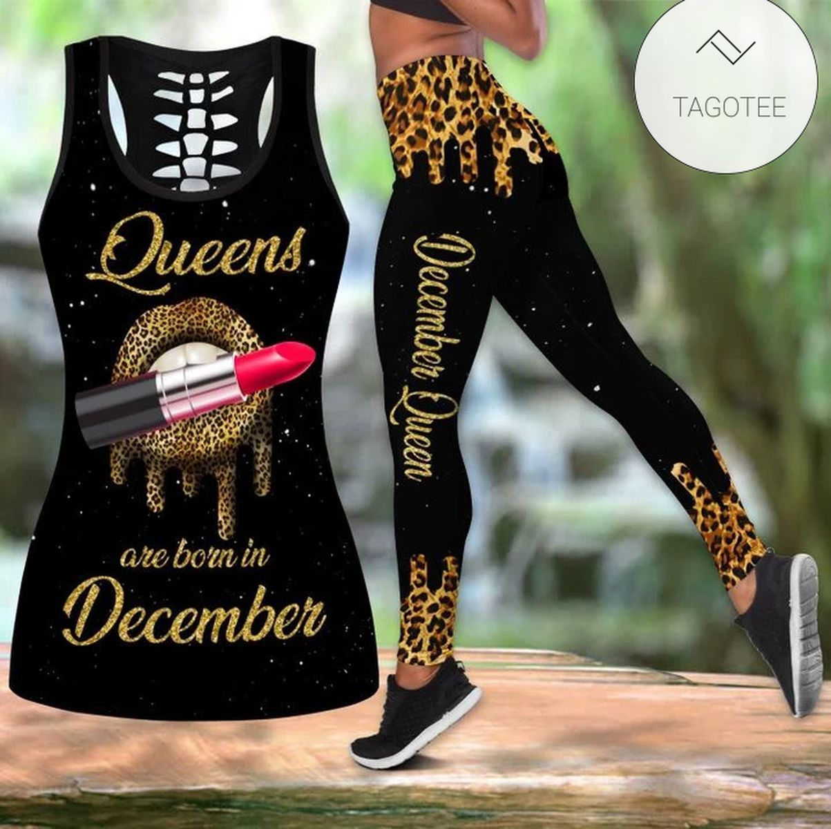 Queens Are Born In December Hollow Tank Top And Leggings