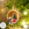 Rhodesian Ridgeback Sleeping In A Tiny Cup Christmas Holiday Ornament