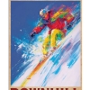 Skiing My Life Is Going Downhill Poster