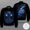 Tennessee Titans Lava Skull Full Print Bomber Jacket