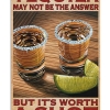 Tequila May Not Be The Answer But It's Worth A Shot Poster