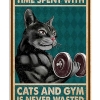 Time Spent With Cats And Gym Is Never Wasted Poster