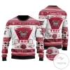 Troy Trojans Football Team Logo Custom Name Personalized Ugly Christmas Sweater