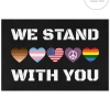 We Stand With You Colorful Heart Doormat