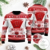 Wisconsin Badgers Football Team Logo Custom Name Personalized Ugly Christmas Sweater