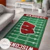 Wisconsin Badgers Home Field Area Rug Football Living Room Carpet Home Floor Decor F102120