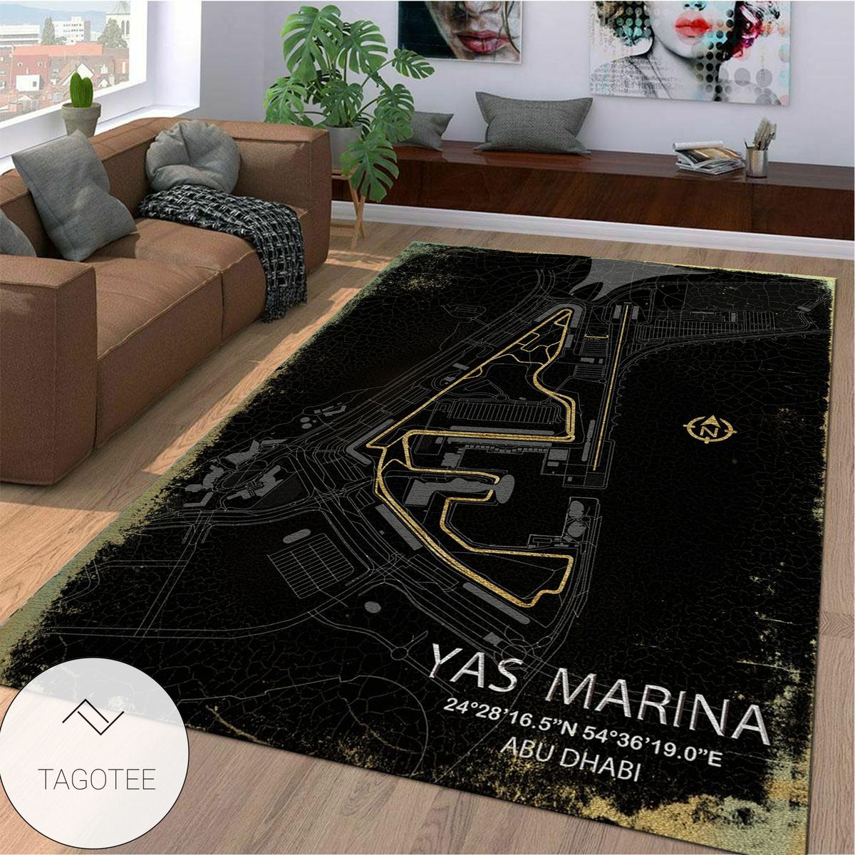 Yas Marina Abu Dhabi Circuit Map Rug