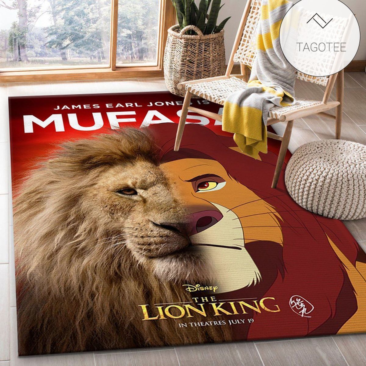 2019 The Lion King Mufasa Area Rug For Christmas Living room and bedroom Rug Floor Decor
