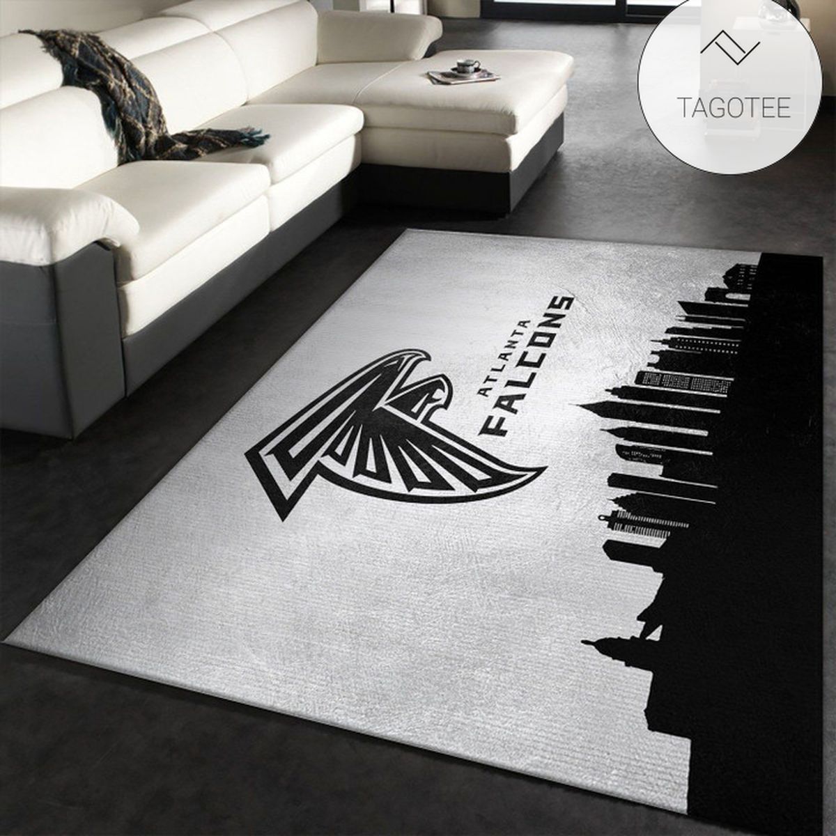 Atlanta Falcons Skyline NFL Area Rug Carpet Bedroom Floor Decor Home Decor