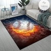 Baseball Fire And Water Rectangle Rug