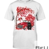 Black Pomeranian Valentine Day Tree Truck Heart Shirt