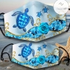 Blue Turtle And Blue Flowers Mask