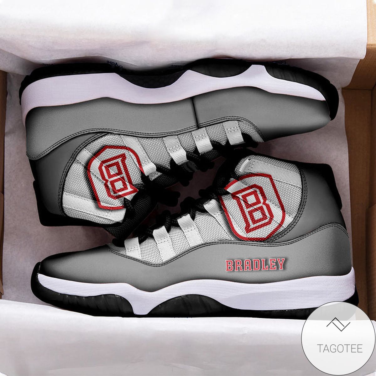 Bradley Braves Sneaker NCAA Air Jordan 11 Shoes
