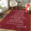 Brayden Giving Girlfriend How Much You Mean To Me Custom Text Name Area Rug
