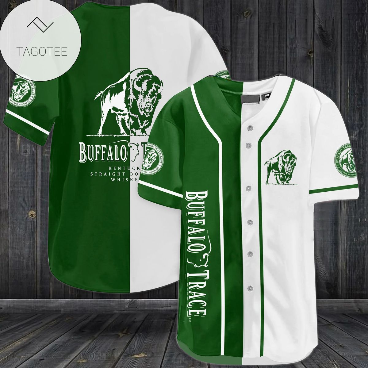 Buffalo Trace Logo Baseball Jersey Shirt