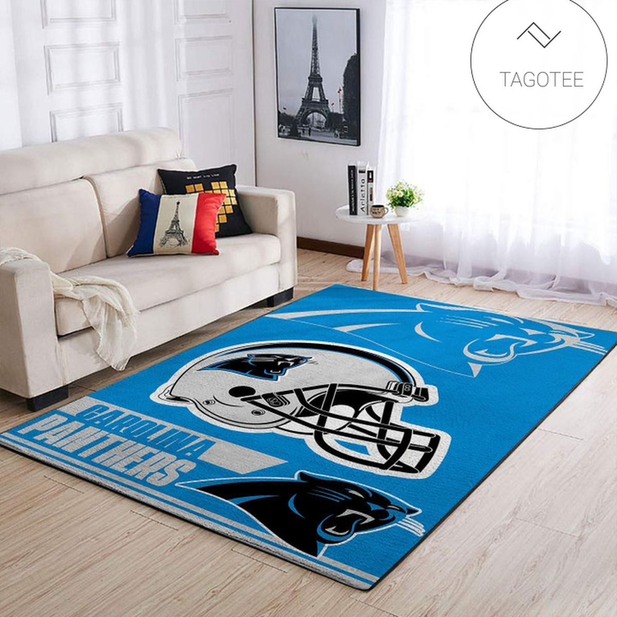 Carolina Panthers Nfl Team Logo Helmet Nice Gift Home Decor Area Rug Rugs For Living Room Rug Home Decor