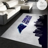 Carolina Panthers Skyline NFL Area Rug Bedroom Family Gift US Decor