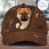 Chow Chow Holding Daisy Zipper Leather Print Hat Cap