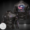Columbus Blue Jackets Moto Leather Jacket