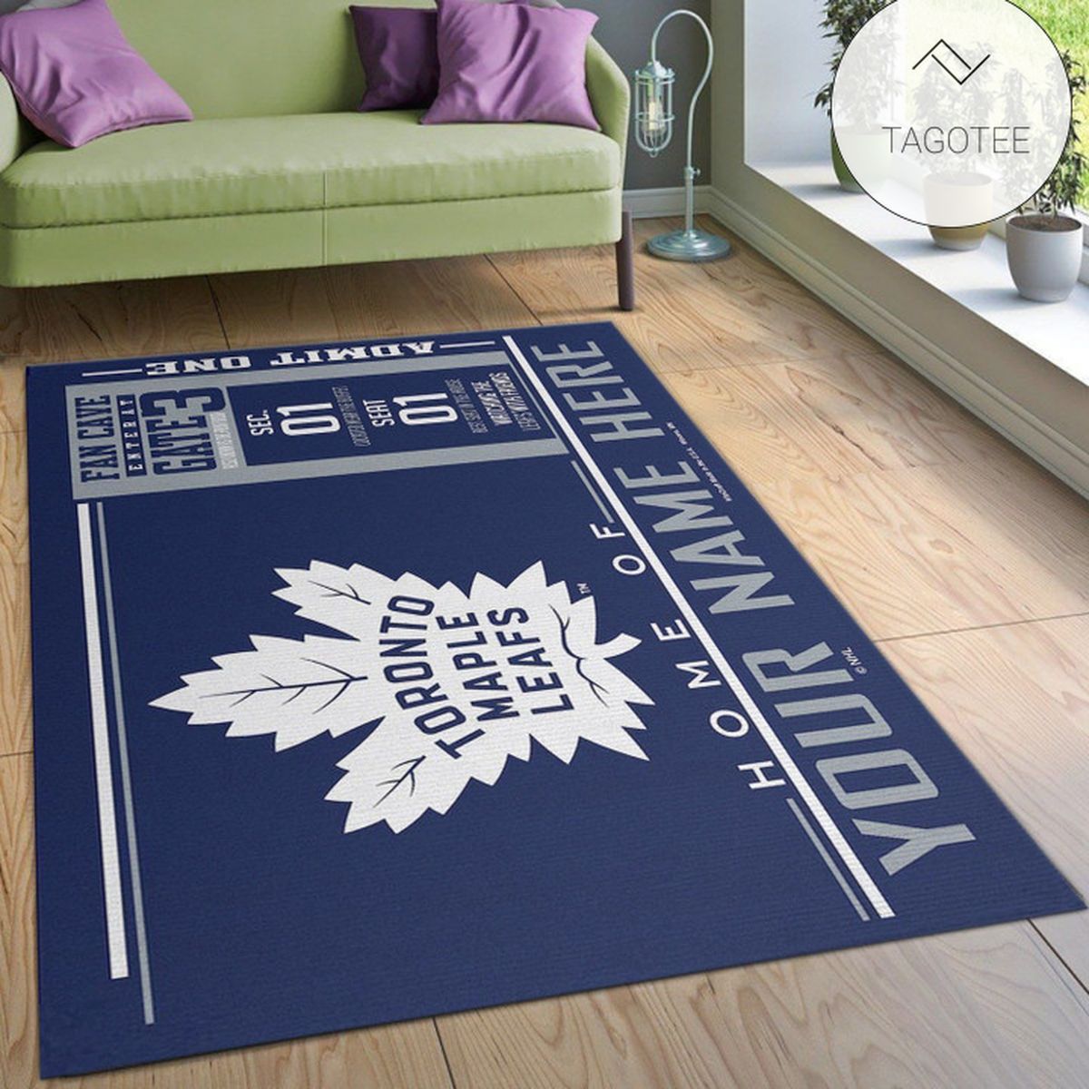 Customizable Toronto Maple Leafs Wincraft Personalized NHL Rug Living Room Rug Family Gift