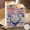 Dad To Daughter - I Love You Wooden Candle Holders