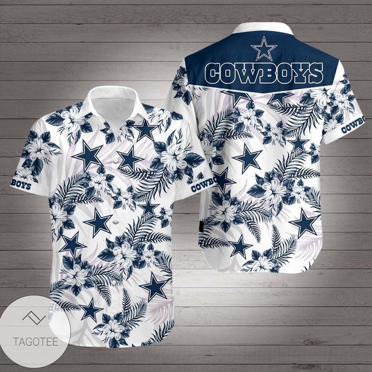 Dallas Cowboys Hibiscus Hawaiian Shirt