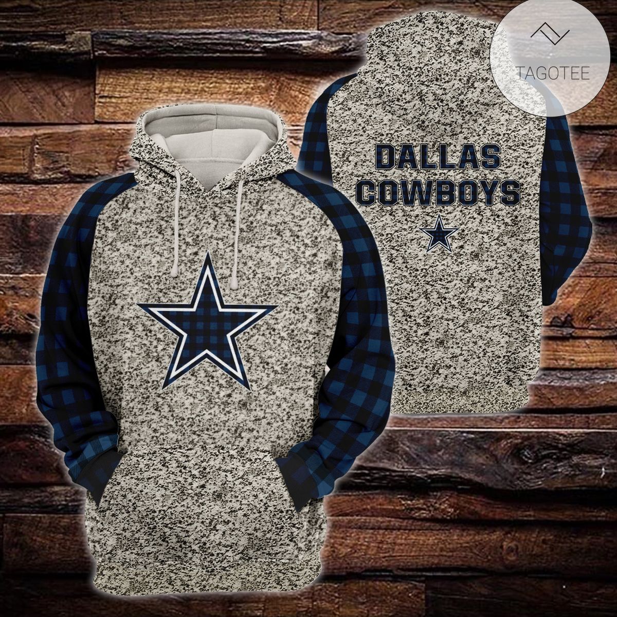 Dallas Cowboys Plaid Flannel All Over Print Hoodie