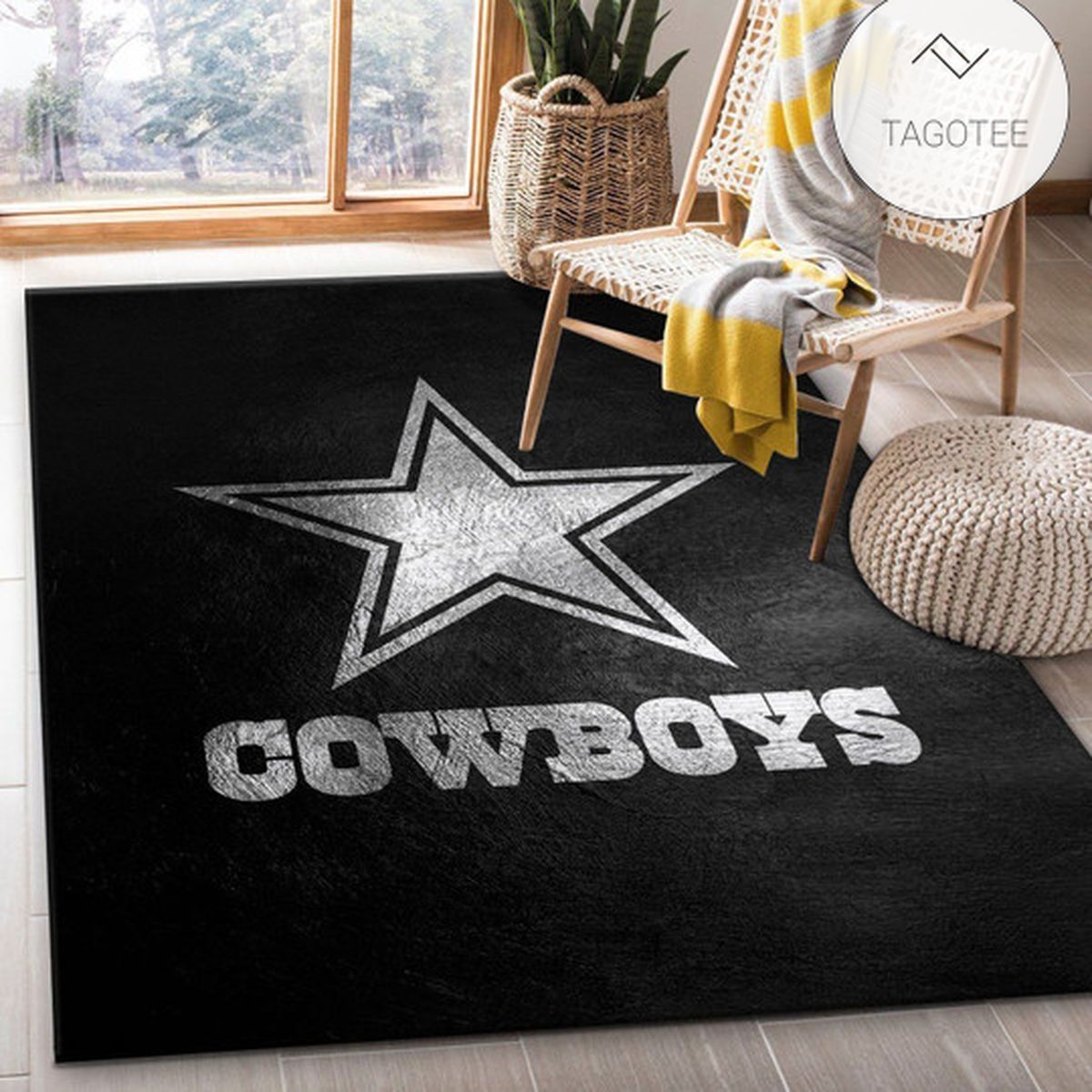 Dallas Cowboys Silver NFL Area Rug For Christmas Kitchen Rug Family Gift US Decor