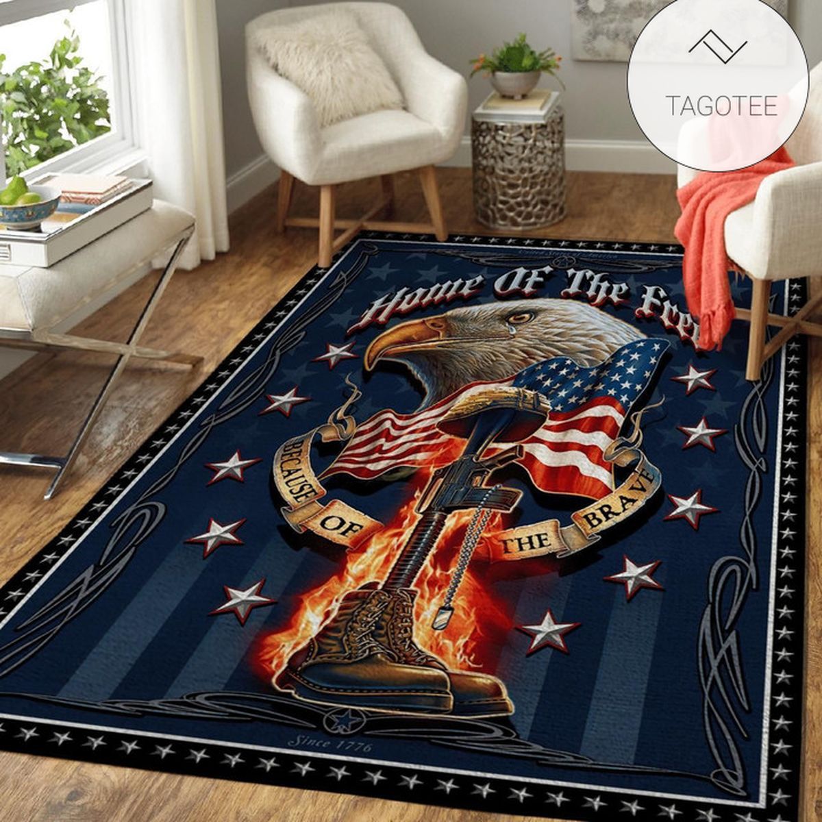 Eagle Giving Family Home Of The Free Area Rug