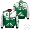 Eastern Michigan Eagles Football Bomber Jacket - Stripes Cross Shoulders - NCAA