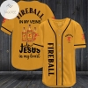 Fireball In My Veins Jesus In My Heart Baseball Jersey Shirt