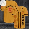 Fireball Whisky And Skull Baseball Jersey Shirt