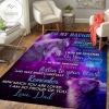 Gifts For Daughter From Dad To My Daughter So Proud Of You Love Wolf Area Rug