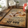 Gifts For Son From Dad To My Son Love You Forever Wolf Area Rug