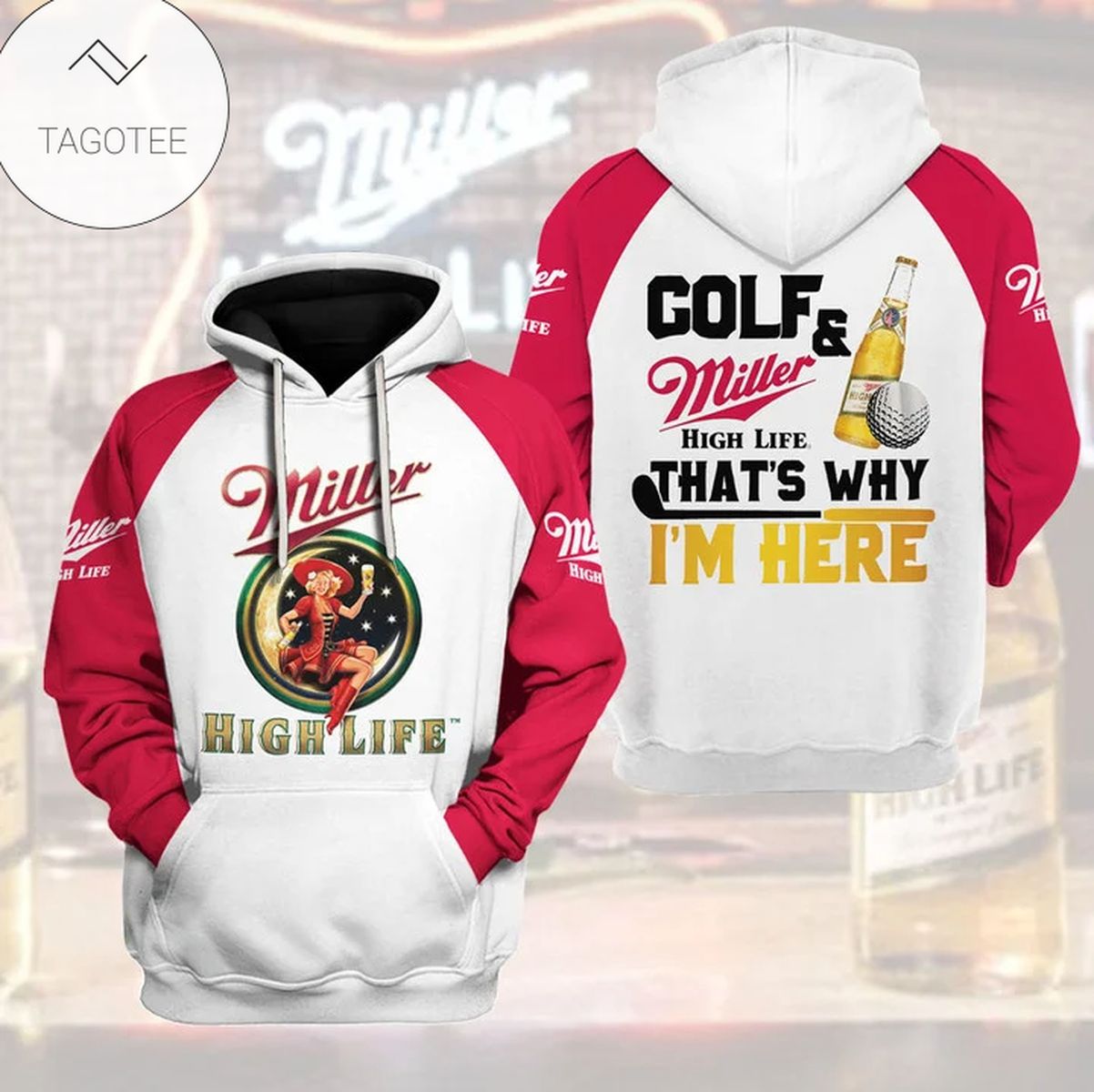 Golf And Miller High Life Beer That Why I'm Here Hoodie