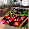 Gucci Area Rug Red Snake Hypebeast Fashion Brand Living Room Carpet Floor Decor 07116