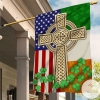 Happy St Patrick's Day Clover Leaf Flag