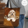 Havanese Holding Daisy All Over Printed Tote Bag
