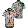 Hawaii Forest Tropical Flower Short Sleeve Shirt