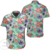 Hawaiian Tropical Flower Blossom Cluster Seamless Shirt