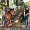 Horse And Eagle Wild Forest Quilt