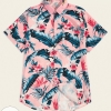 Men Tropical And Floral Print Hawaiian Shirt