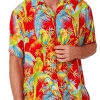 Men'S Parrot Red Hawaiian Shirt