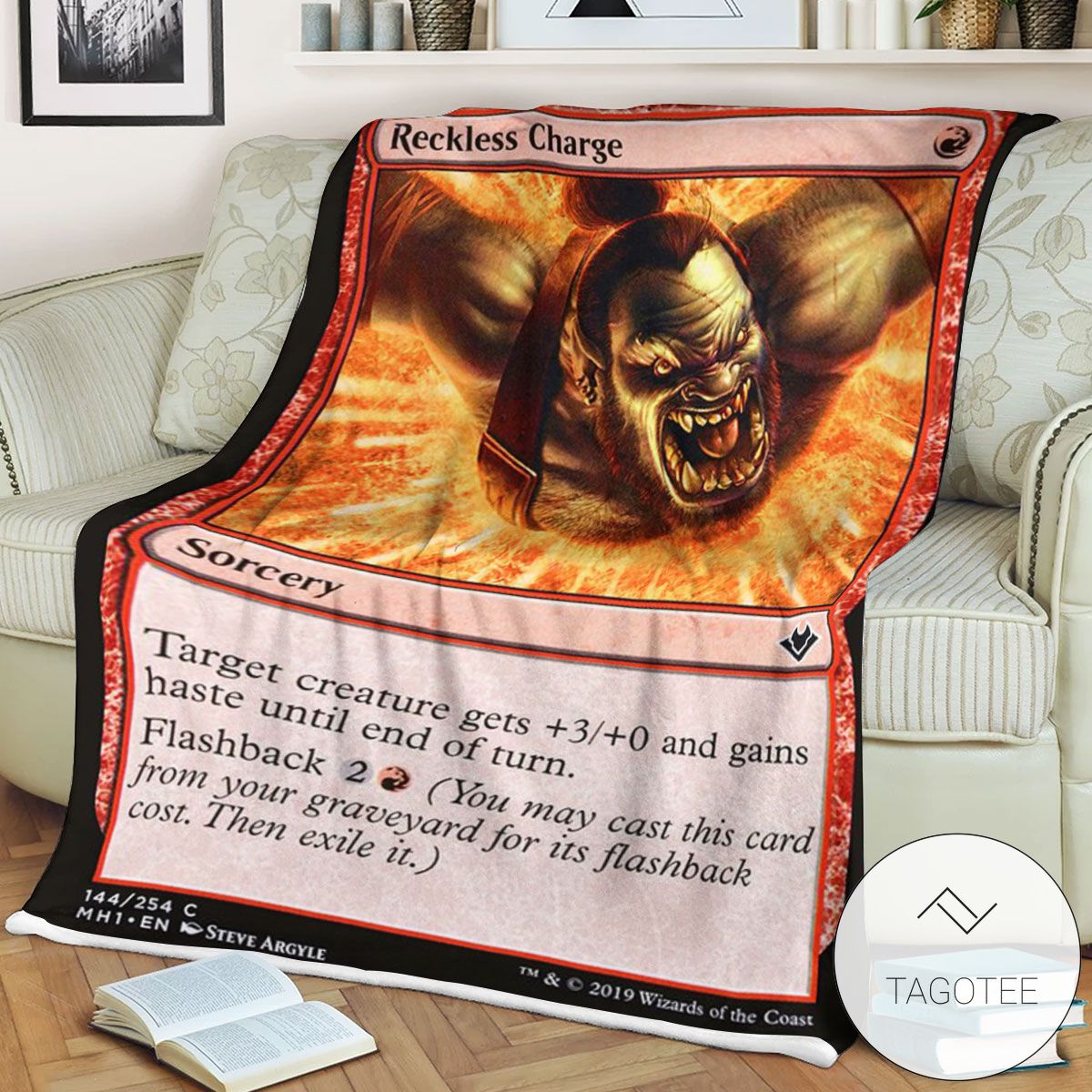 Mh1 144 Reckless Charge MTG Game Magic The Gathering Blanket