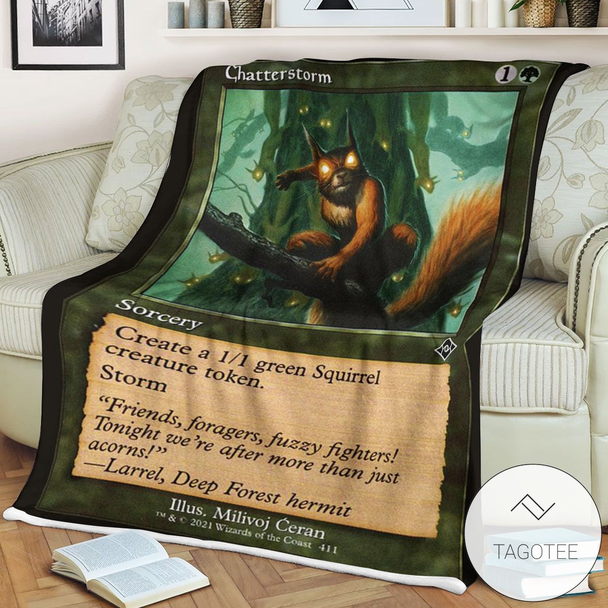 Mh2 411 Chatterstorm MTG Game Magic The Gathering Blanket