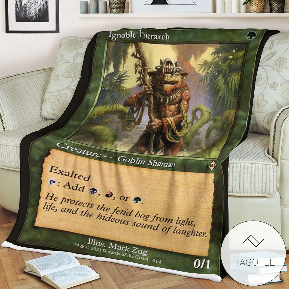 Mh2 414 Ignoble Hierarch MTG Game Magic The Gathering Blanket