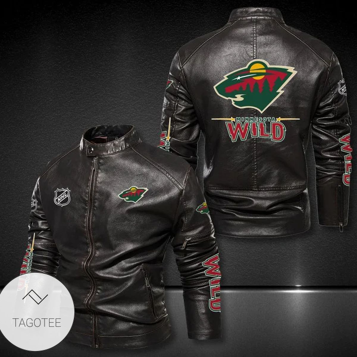 Minnesota Wild Moto Leather Jacket