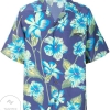 Navy Blue Floral Hawaiian Shirt
