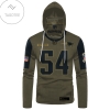 New England Patriots Number 54 Tedy Bruschi Mask Hoodie
